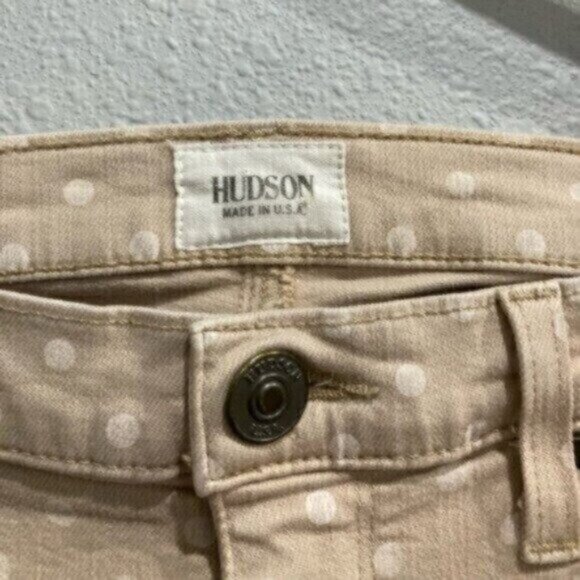 Hudson Polka Dot Slimming Jeans Mid Rise Mod Pinup Stretch Ankle - Picture 5 of 9